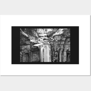 Taughannock Falls Trumansburg NY Winter Snow Top of the Falls Posters and Art